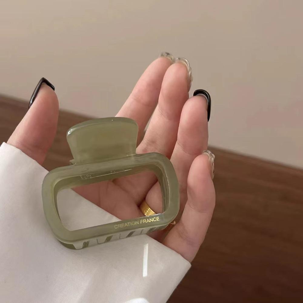 Acetate Square Hair Claw Elegant Hair Clip Retro Horsetail Clip  Girls