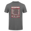 Rowing Nutrition Facts Funny Rower Crew Team Tshirt Sports Athlete Unisex T Shirts Da582