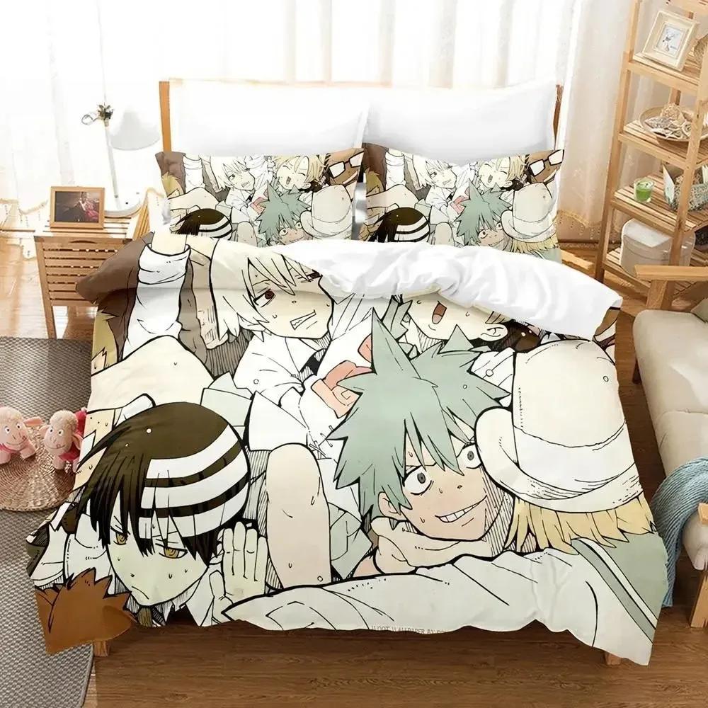 Новый комплект постельного белья с 3D-мультфильмами Soul Eater Single Twin Full Queen King Size Bed Set Adult Kid Bedroom Duvet cover Sets Home Textiles