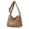 Женская сумка из мягкой кожи, большая вместительная сумка через плечо для мамы