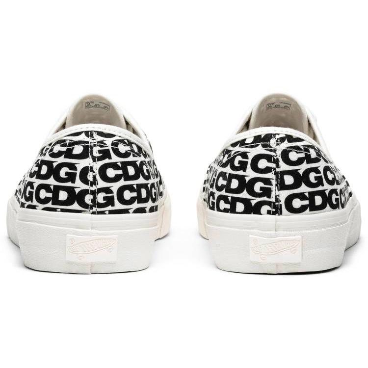 Оригинальные Comme des Garçons x Authentic Vans 'CDG Print - Black White' 2018 VN0A33TASHM