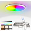 Plafonnier LED Dimmable - Fwiull - 25W - RGB - Télécommande - Étanche IP54