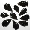 Stone Obsidian Arrowheads Total Length of [N2 Natural] - Approx. 25-35mm (Pack 10)