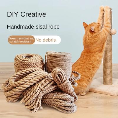 Когтеточка для кошки Сизалевая веревка DIY Когтеточка для кошки из сизаля Веревка для кошачьих когтеточек Защитная мебель для дерева Когтеточка для кошачьих когтеточек