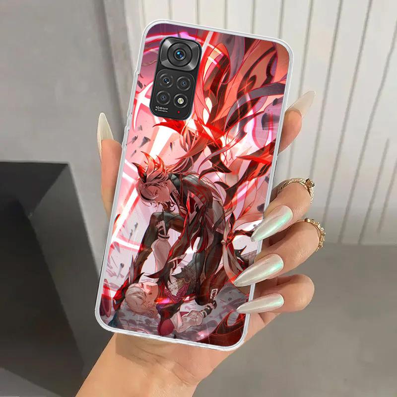 Чехол для телефона Arlecchino Genshin Impact для Xiaomi Redmi Note 15 14 14S 13 12S 12 Pro 11S 11 Plus 11T 11E 10S Мягкий Funda Печать Защитный