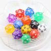 20-Sided Acrylic Dice Keychain - Transparent Solid Color Jewelry Charm