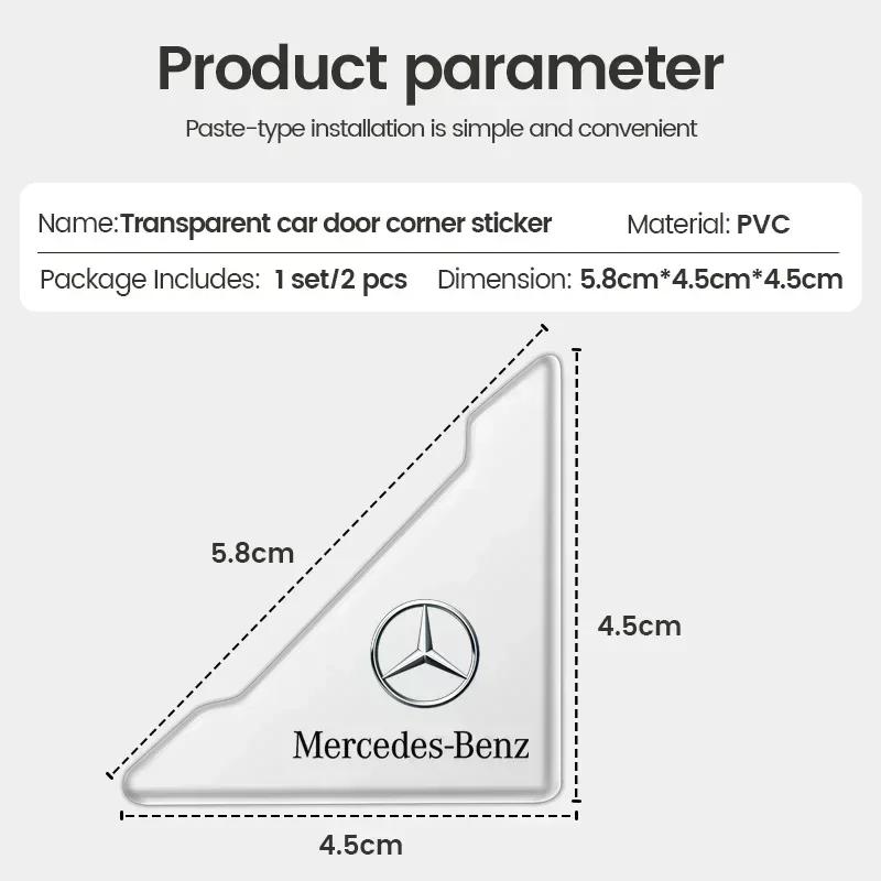 CUVJF1 Transparent Car Door Corner Anti-collision Stickers Auto Protector Accessories For Mercedes Benz AMG W204 W205 W203 W211 W212