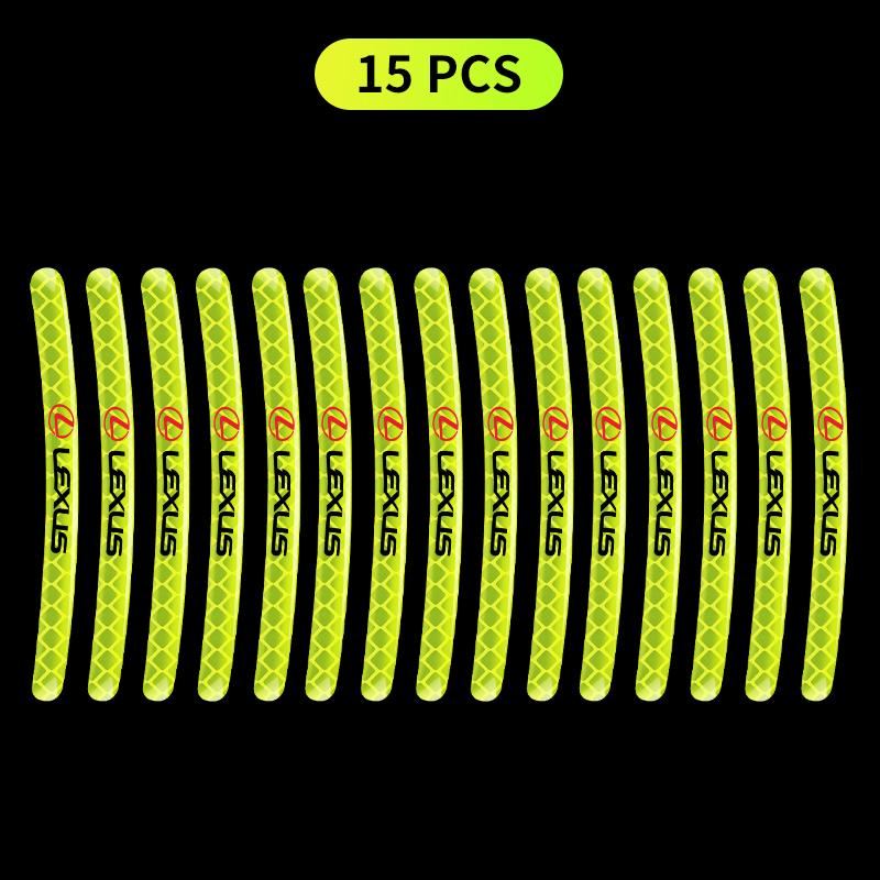 AAPR1 Interior Stickers Luminous Car Wheel Hub Stickers High Reflective Stripe Tape For Lexus IS250 IS200 CT200h GS300 LS430 RX450h LX
