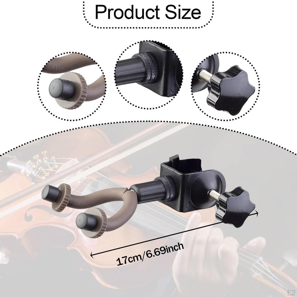Violin Hanger Compatible with Mic Stand, Holder Designed for Viola and Guitar Use