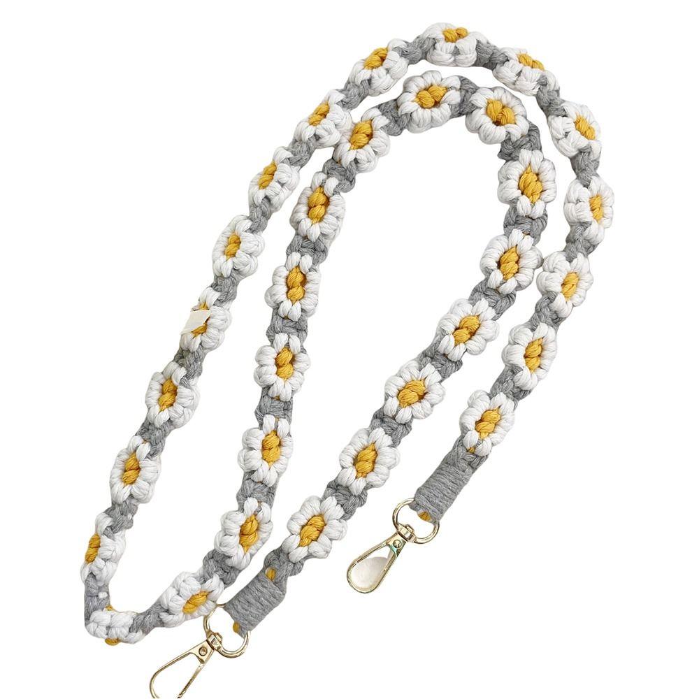 Бохо Цветочный Богемный Брелок-Ремешок Милый Брелок для Телефона Цветок Ромашки Макраме Брелок Кошелек