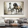 Retro Horse Oil Paintings On Canvas Abstract Animals Wall Art Posters and Prints Wall Hanging Picture for Home Living Room Decor