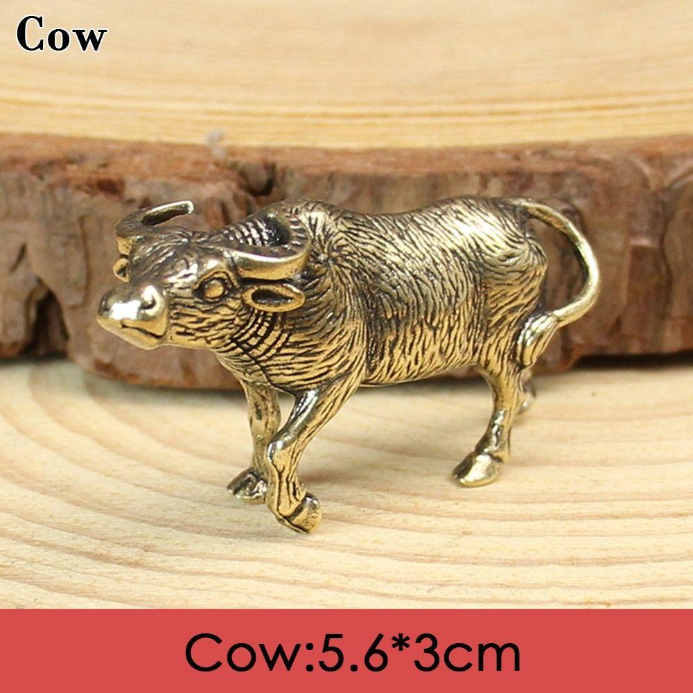 Ornaments Bull Ornament Sculpture Copper Miniatures Figurines Home Office Decoration Copper Statue