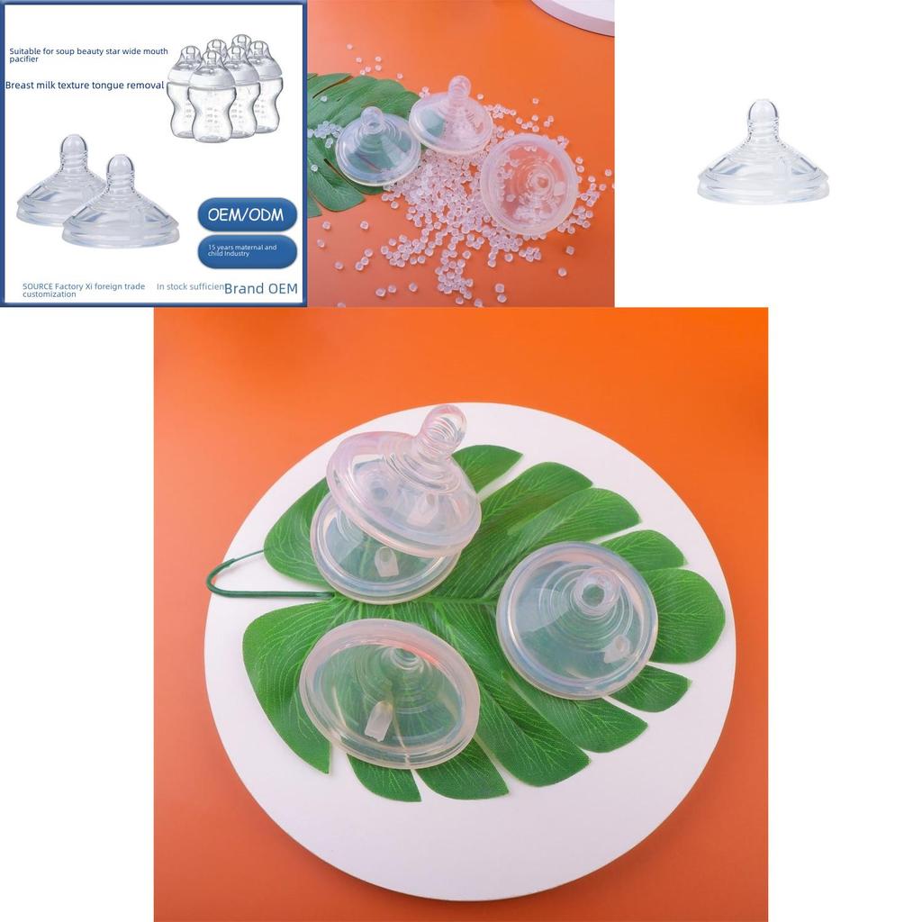 Bpa Free Wide Mouth Nipple For Medium Clear Silicone