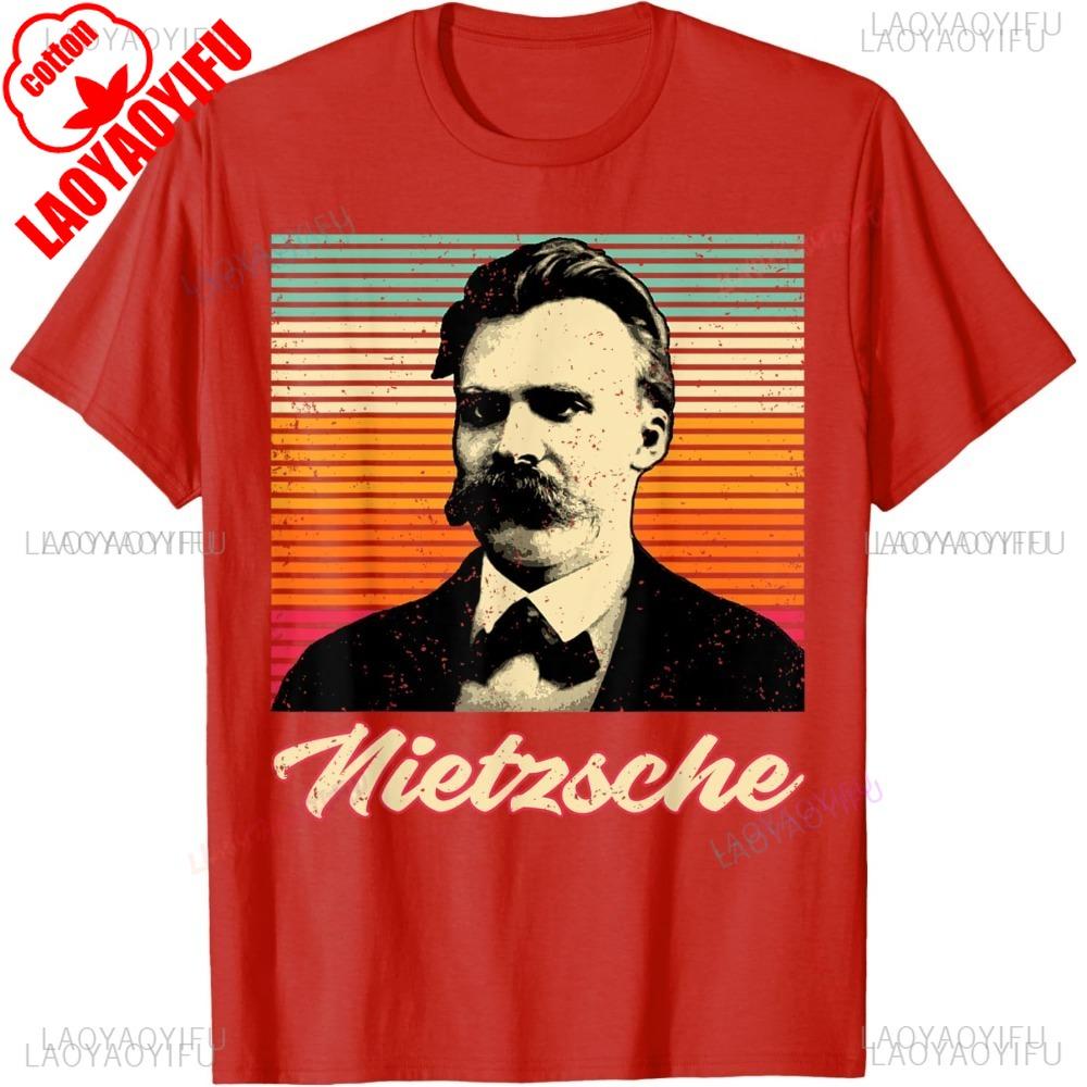 Reader and Lover Bookworms Philosophie Vintage Nietzsche TShirt Casual Fashion Harajuku Streetwear Short Sleeve Oneck Unisex Tees