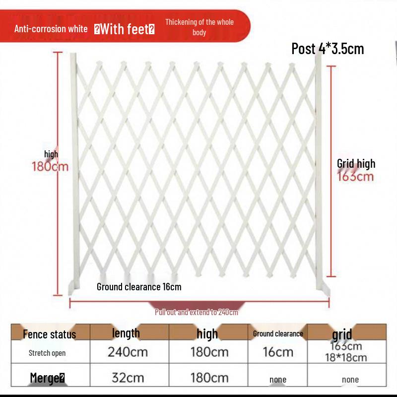 Уличный антикоррозийный раздвижной деревянный забор для сада, двора, крытого балкона и вольера для собак.