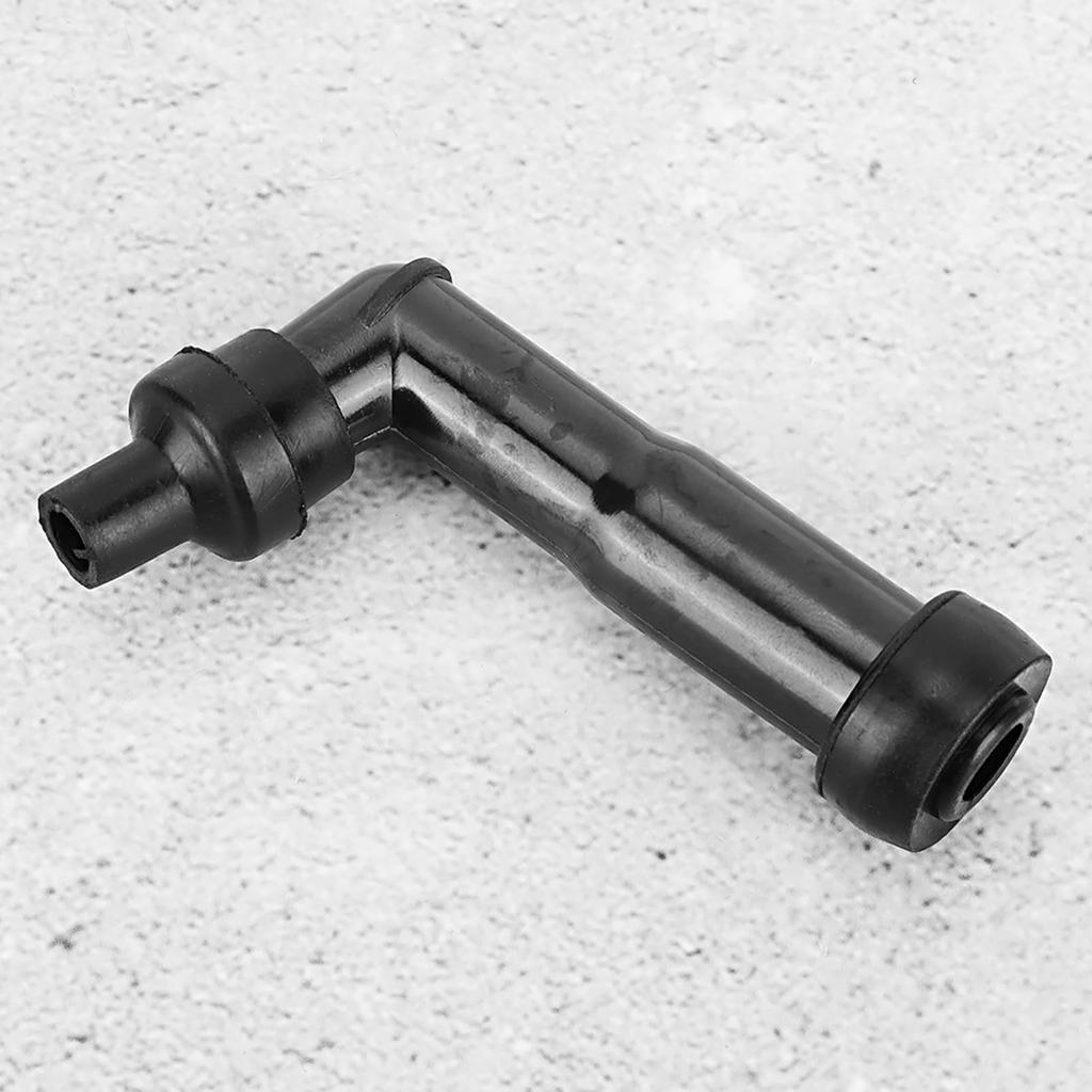 102° Motorcycle Spark Plug Cap with Internal Resistor, Waterproof Spark Plug Boot Cap Cover Resistor, Black
