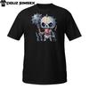 Tribal Skull Warrior T-Shirt | Crazy Skeleton with Spiked Club | Cartoon Bone