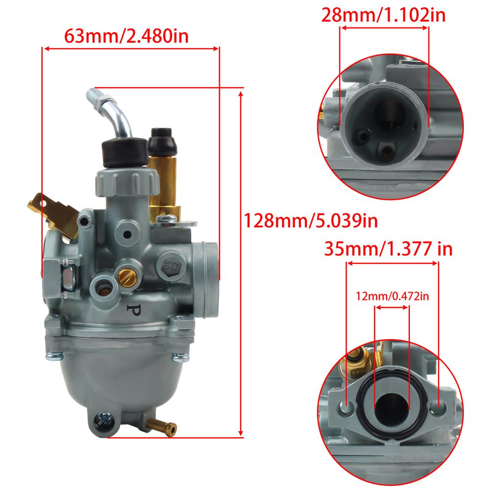 Карбюратор мотоцикла TTR50 12 мм Для Yamaha TTR 50 TT-R50E 50 куб. см 2006 2007 2008 2009-2011 Минибайк Мини-кроссовый мотоцикл Запчасти двигателя