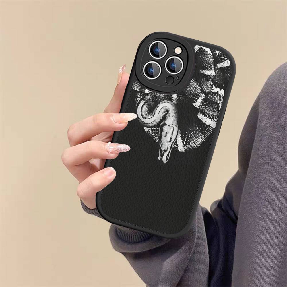 Чехол для телефона M-MARCELO B-BURLON для IPhone 16 15 14 13 12 11 Pro Max Plus Кожаный Мягкий Чехол
