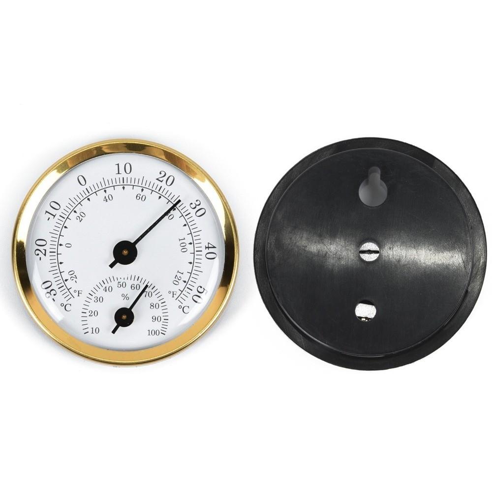 2 in 1 Gauge Mini Pointer Thermometer Round Pointer Type Diameter 58MM Hygrothermograph -30℃~50℃ Range No Battery Required