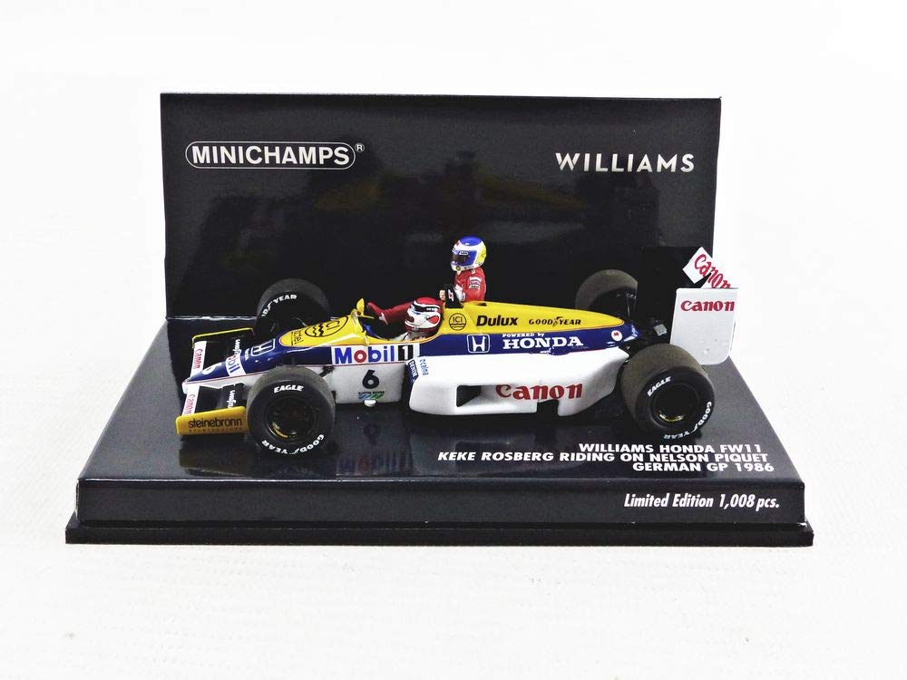 Масштаб Minichamps Williams Honda FW11 1986 F1 Гран-при Германии Росберг Пике Фигурка в комплекте 1/43 #6 K. Каталка Н.