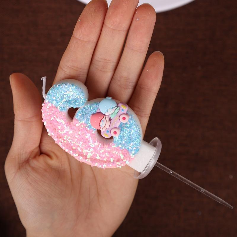 Близнецы Цифровая Свеча на День Рождения Украшение для Торта Праздник День Рождения Ручная Работа Свеча 0-9 Сделай Сам