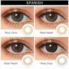Natrual Color Contact Lenses for Eyes Cosmetics Gray Eye Contacts 1 Pair Yearly Beauty Pupils Colored Lenses