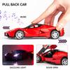 1:32 Scale Car Model, Pull Back Car with Sound and Light for Kids Boy Girl, Metal Body Door Opened