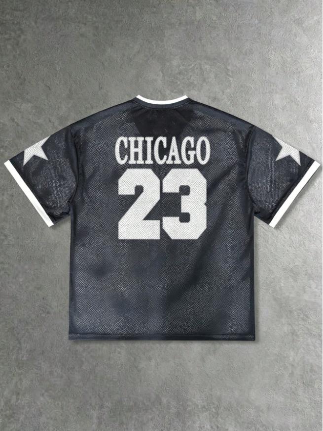 Women's & Men's Summer Jersey,Gothic Y2K Streetwear Everyday Mesh T-Shirt With Graphics Number Pattern