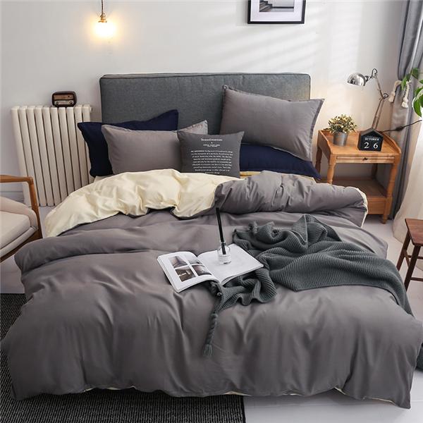 Hot Selling Bedding Solid Color Double-sided Matte Bed Sheets Quilt Covers Four Piece Set Quilt Covers Bed Sheets Pillowcases