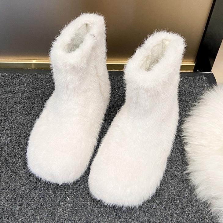 Зимние меховые балетки, ботильоны, плюшевые теплые ботинки, мода 2025 года, дизайнерские новые удобные повседневные ботинки для ходьбы в готическом стиле, челси, женские ботинки