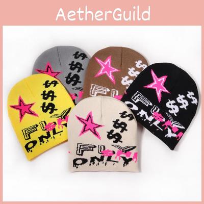 Вязаная городская кепка с вышивкой букв для осени и модной зимы