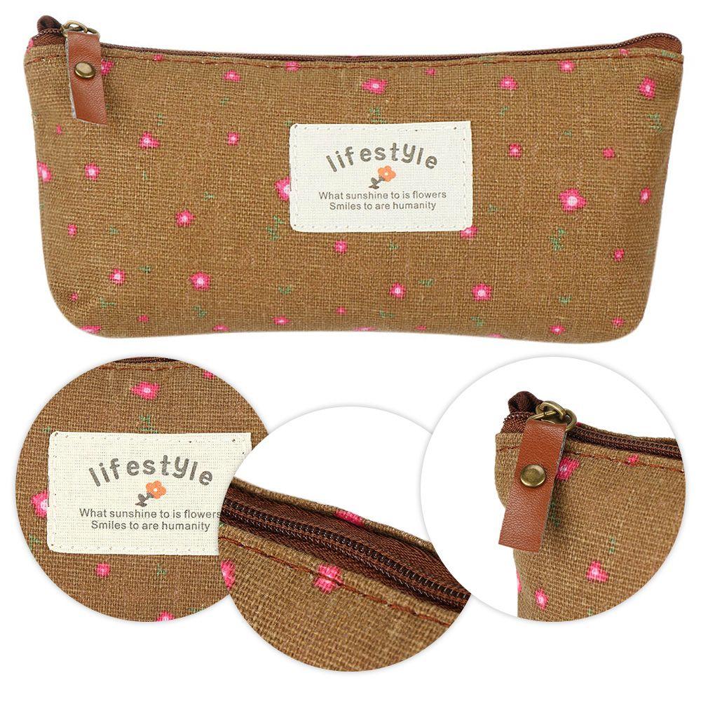 Новый пенал школьные принадлежности сумка для канцелярских товаров милый холщовый пасторальный цветочный пенал