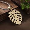 Новое тусклое золото нерегулярный лист бархатная длинная подвеска женская мода универсальный панцирь черепахи бамбуковое длинное ожерелье
