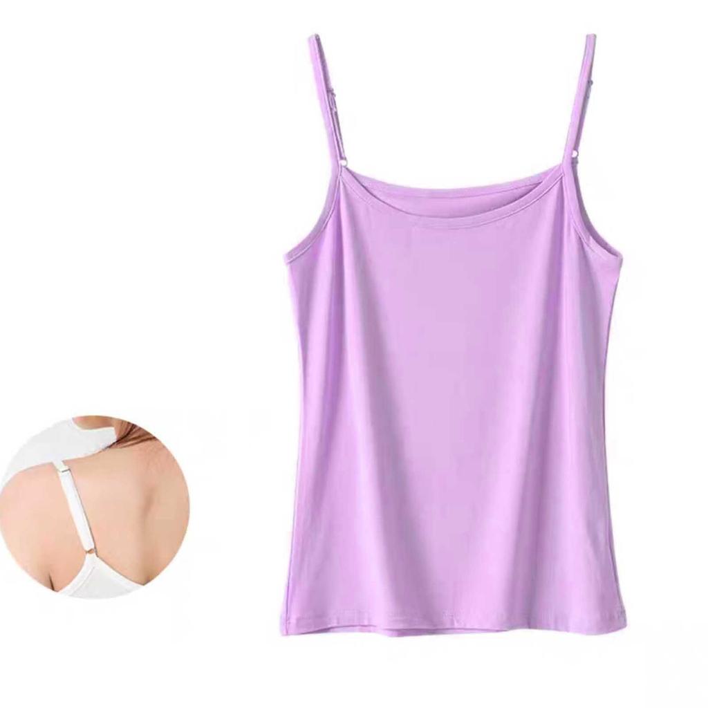 Kids Solid Color Tops Casual Everyday Camisole Underwear