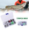 Грузила для рыбалки Набор крючков для рыбалки с коробкой для хранения Высокая прочность Устойчивость к ржавчине Компактный Портативный Набор для оснастки
