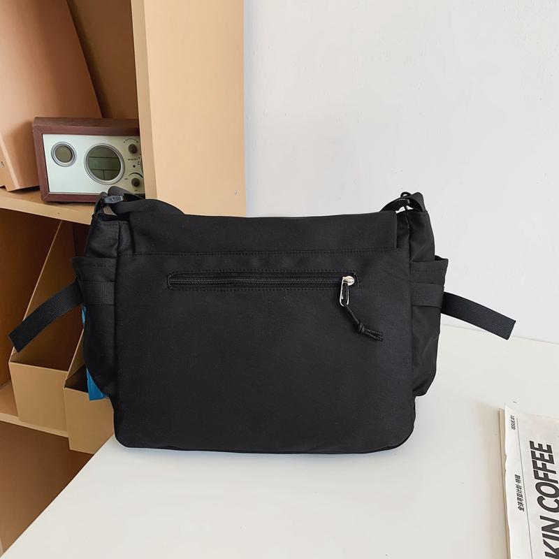 Студенческая сумка-мессенджер, однотонная мужская сумка через плечо, большая вместительная женская сумка через плечо