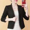 Fashion Long Sleeve Red Black White Cardigan Short Women Jacket Coat J137