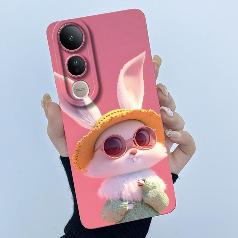 For Vivo V50 Lite Case Lovely Phone Shell Soft Liquid Silicone Back Cover For Vivo V 50 Lite Full Protection Shockproof Bumper