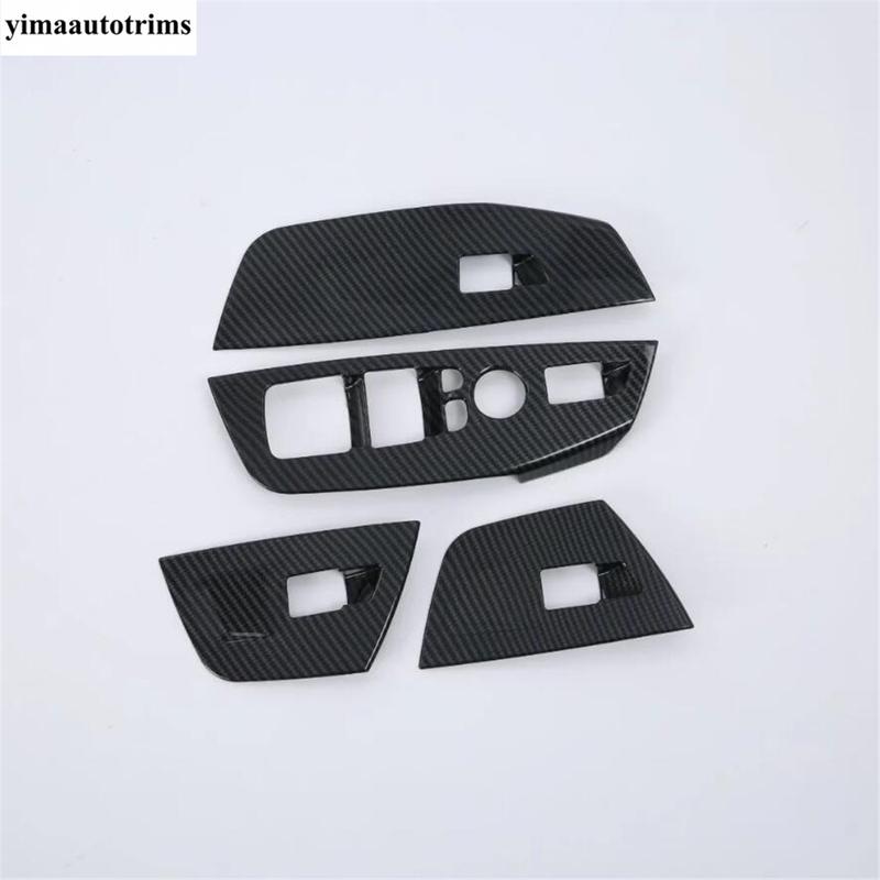 Gear Panel / Dashboard Frame / Window Lift /Navigation Strip Cover Trim For BMW X3 iX3 X4 G01   Carbon Fiber Accessories