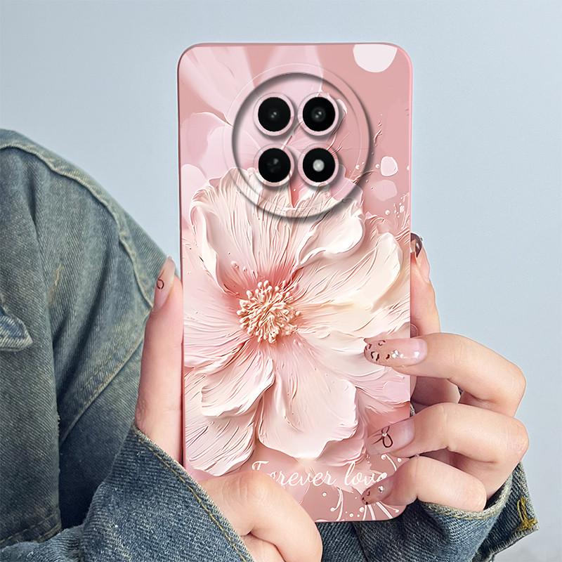 Для Realme 12 5G 12X Narzo 70X Чехол для телефона RMX3999 RMX3997 Funda Мягкий силикон Сладкий Расписной Модный Coque Чехол с цветочным принтом