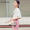 Женская кожаная сумка на плечо с цепочкой Honggu