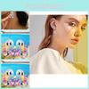 Playful Acrylic Ghost Earrings In Bright Colors Eyecatching Cute Cartoon Design Women For