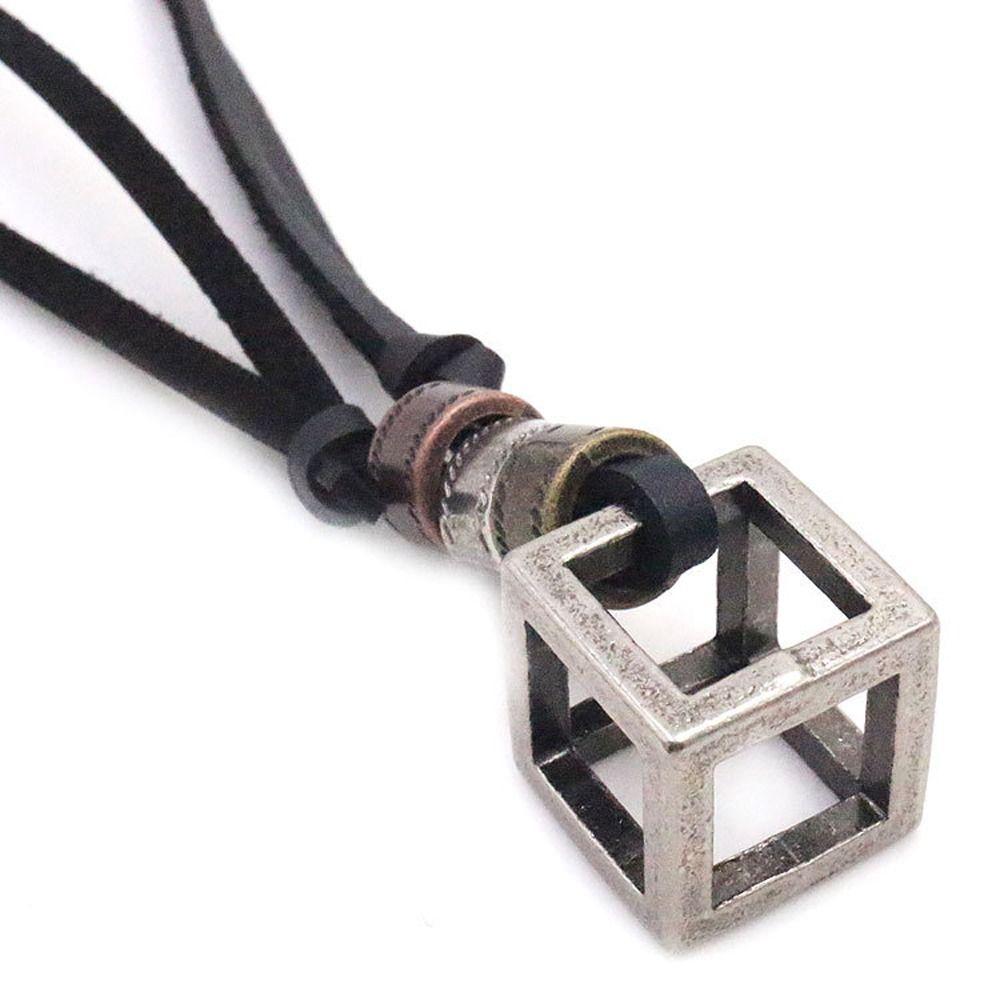 Zinc Zinc Alloy Simple Clavicle Chain Ins Style Necklace Fashion Jewelry Men Leather Necklace Sweater Chain