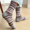 5 Pairs Men Winter Socks Mid-tube Thick Thermal Insulation Ethnic Style Home Bedroom Wear Floor Socks Colorblock Anti-slip Knitted Daily Wear Socks