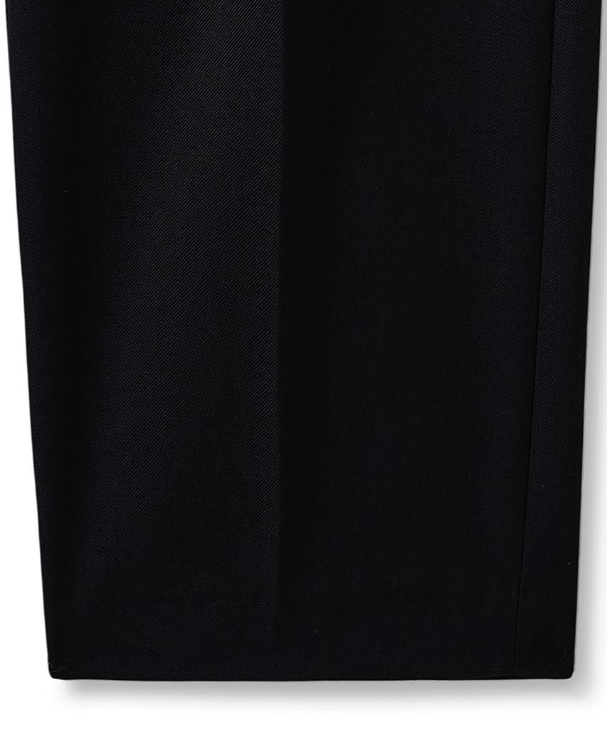 NOIRER Wool One-Tuck Relaxed Slacks (Black)