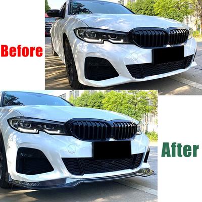 Для BMW 3 серии G20 G21 320i 330i 2019-2025 Стиль M Sport Защита диффузора Комплект кузовных деталей автомобиля Накладка Сплиттер губы переднего бампера