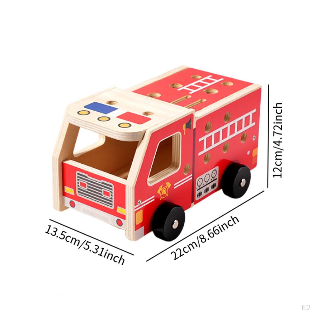 Детский деревянный набор инструментов для грузовиков, ролевые игры, образовательная строительная игрушка для