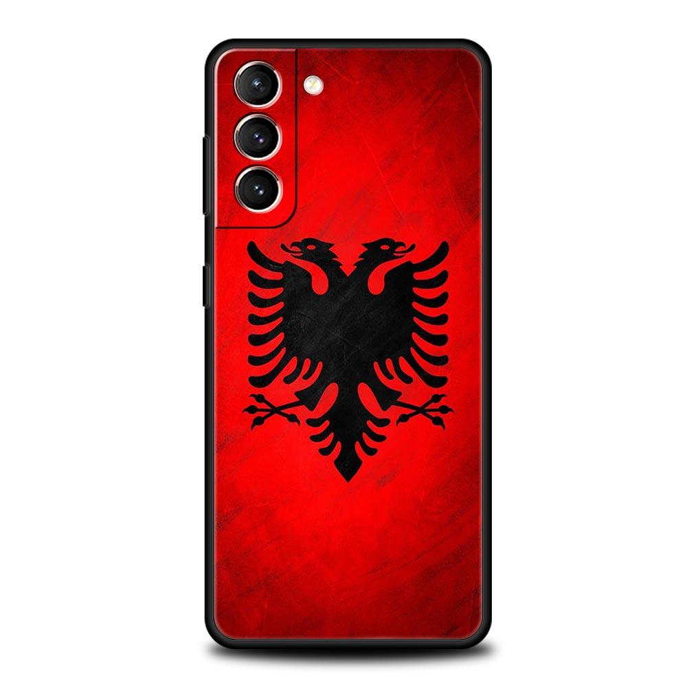 Phone Case For Samsung Galaxy S24 S23 S22 Ultra S20 S21 FE 5G S10 S9 Plus S10E S8 S7 Edge Soft Silicone Cover Albania flag