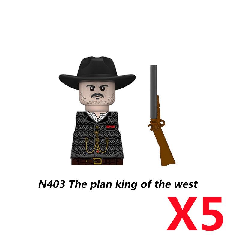 MOC Military Soviet US Soldier Figure Building Block Cavalry Pilot Western Cowboy Detective Weapon Sword Cloak Kid Toy Gift K148